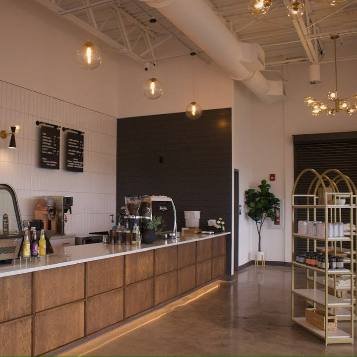Cafe counter and pastry case at Echo Coffee Co. - church coffee shop consulting by Inheritance Coffee, Pensacola, FL
