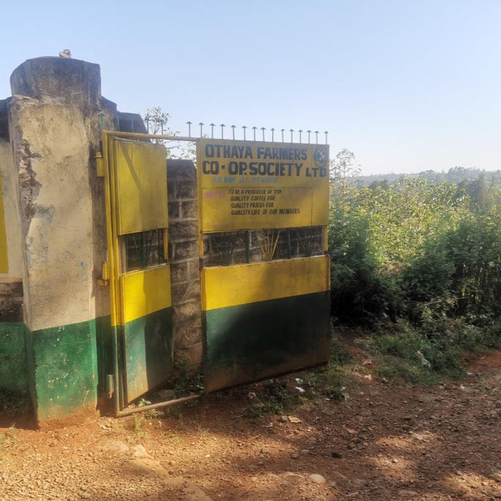 Kamoini coffee factory buildings in Nyeri, Kenya - Kenyan coffee roasted by Inheritance Coffee, Pensacola, FL