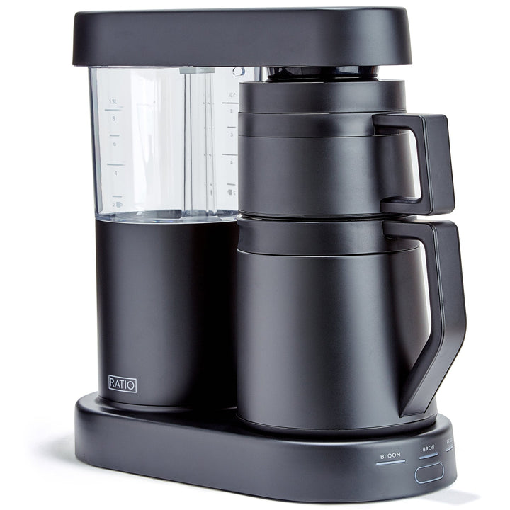 Ratio Six coffee machine in matte black with thermal carafe - home brewing gear from Inheritance Coffee, Pensacola, FL