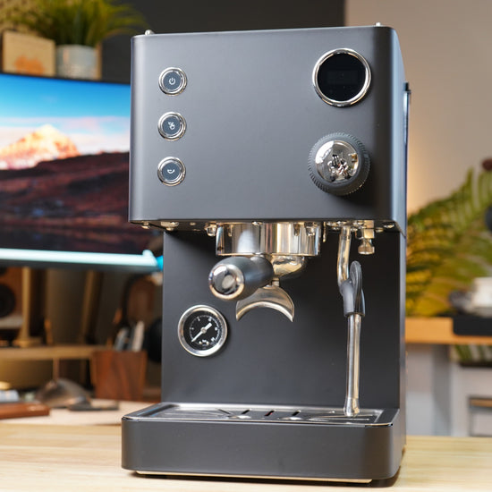 Turin Legato V2 espresso machine in black, for home baristas and cafes from Inheritance Coffee in Pensacola, FL