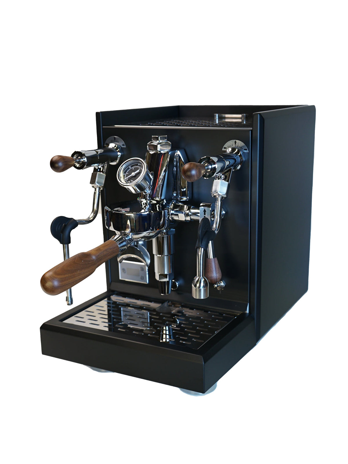 Turin Gallatin V HX espresso machine in black, for home baristas and cafes from Inheritance Coffee in Pensacola, FL