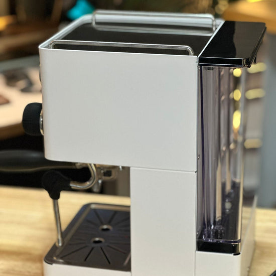 Turin Legato V2 espresso machine in cream white - equipment from Inheritance Coffee, Pensacola, FL serving cafes, churches and home brewers