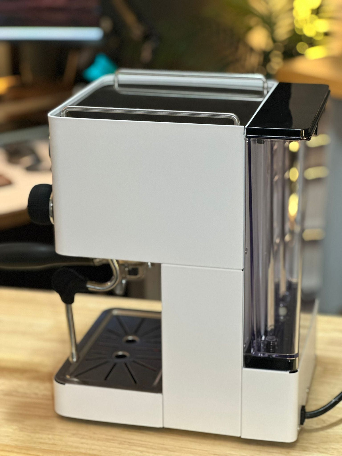 Turin Legato V2 espresso machine in cream white - equipment from Inheritance Coffee, Pensacola, FL serving cafes, churches and home brewers