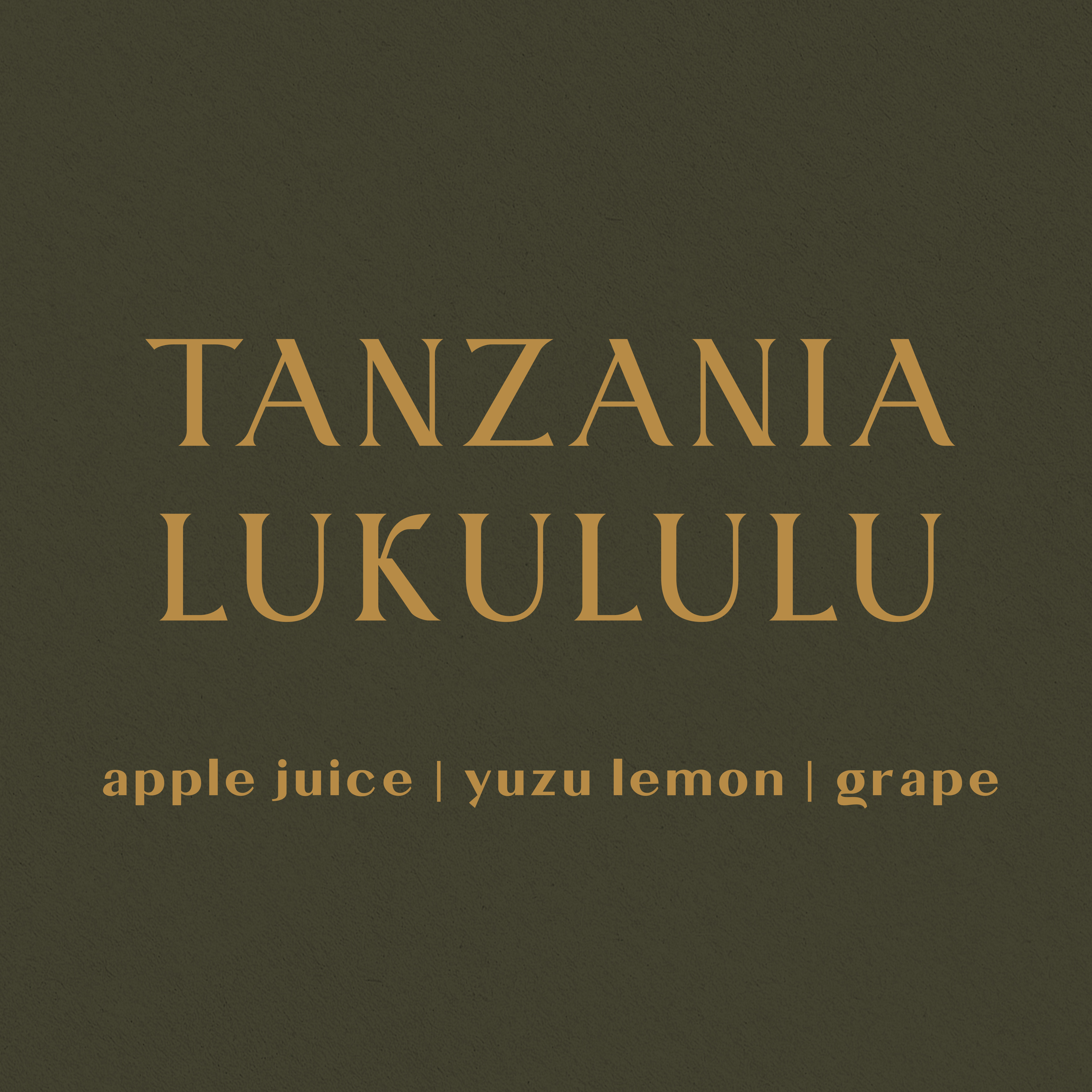 Tanzania Lukululu - Inheritance Coffee